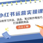 （12884期）小红书运营实操课，系统学习开店、选品、笔记制作等技巧，打造爆款商品-梦帆创业网