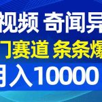 （9627期）中视频奇闻异事，冷门赛道条条爆款，月入10000＋-梦帆创业网