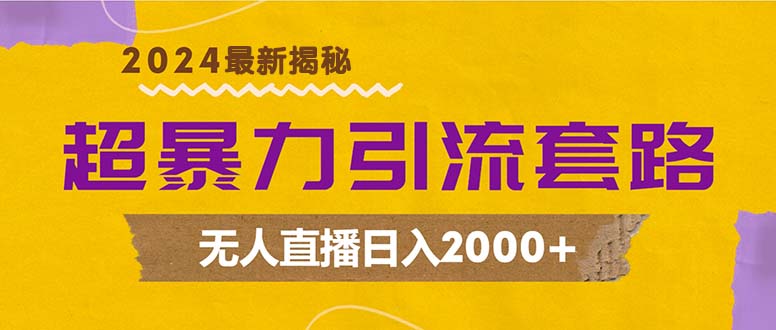 （12800期）超暴力引流套路，无人直播日入2000+-梦帆创业网