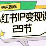 （10185期）小红书IP变现课：开店/定位/IP变现/直播带货/爆款打造/涨价秘诀/等等/29节-梦帆创业网