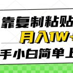 （10461期）仅靠复制粘贴，被动收益，轻松月入1w+，新手小白秒上手，互联网风口项目-梦帆创业网
