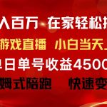 （9533期）年入百万 普通人翻身项目 ，月收益15万+，不用露脸只说话直播找茬类小游…-梦帆创业网