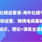 海外社媒运营课-海外社媒平台操作和运营、跨境电商基础实操知识，理论+演练全流程-梦帆创业网