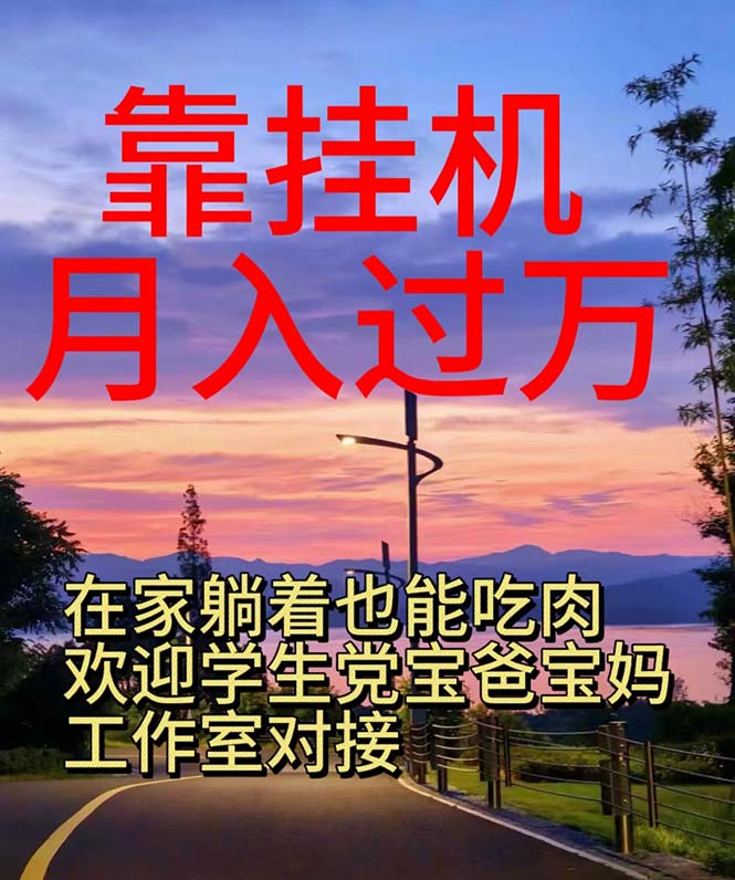 （10838期）靠挂机，日入1000+，躺着也能吃肉，适合宝爸宝妈学生党工作室，电脑手…-梦帆创业网