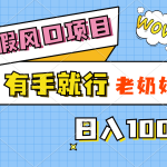 暑假风口项目，有手就行，老奶奶都会，轻松日入1000+-梦帆创业网