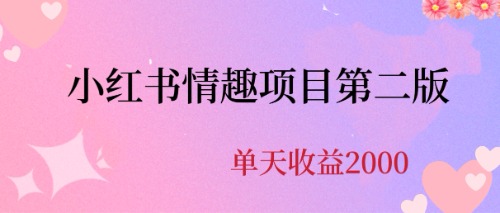 最近爆火小红书情趣项目第二版，每天2000+-梦帆创业网