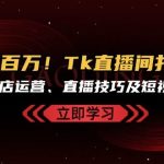 从零到百万！Tk直播间打造教程，涵盖小店运营、直播技巧及短视频制作-梦帆创业网