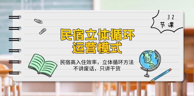 民宿立体循环运营模式：民宿高入住效率，立体循环方法，只讲干货（32节）-梦帆创业网