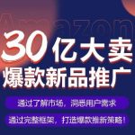 亚马逊·30亿大卖爆款新品推广，可复制、全程案例实操的爆款推新SOP-梦帆创业网