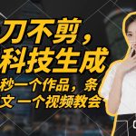 无需任何剪辑 几十秒一个作品，今天做明天见收益-梦帆创业网