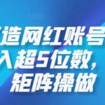 AI打造网红账号，一周收入超5位数，还能矩阵操做-梦帆创业网