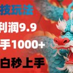 （12793期）黑科技玩法，一单利润9.9,一天到手1000+，新手小白秒上手-梦帆创业网