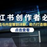 小红书创作者必看：账号定位与内容策划详解，助力打造爆款账号-梦帆创业网