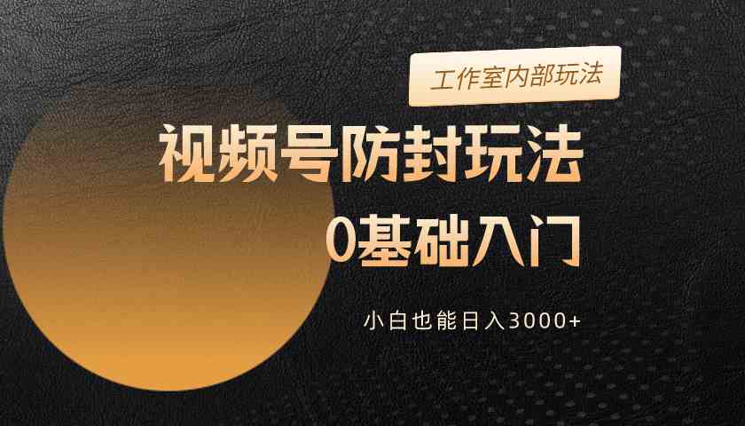 （10107期）2024视频号升级防封玩法，零基础入门，小白也能日入3000+-梦帆创业网