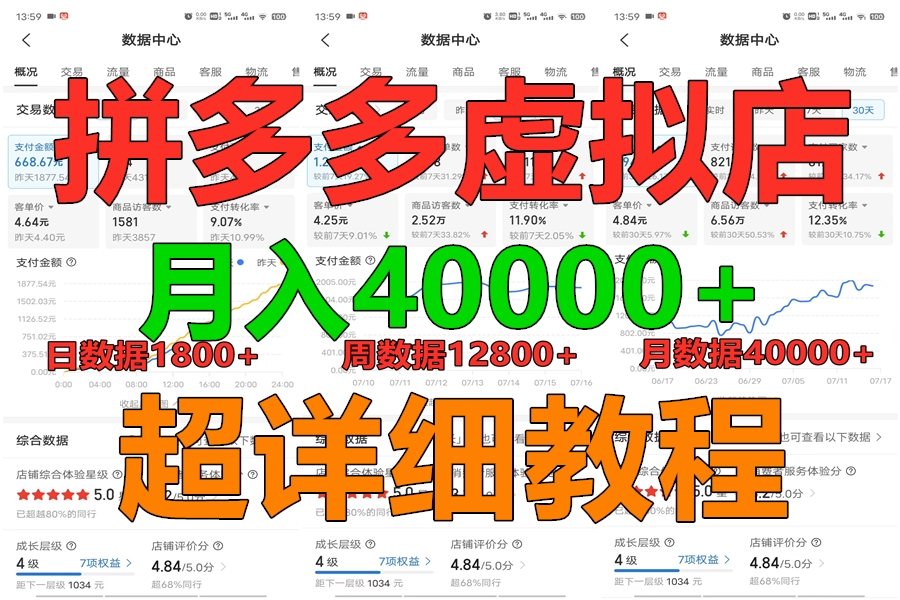 拼多多虚拟电商训练营月入40000+，全网最详细，你做你也行，暴利稳定长久-梦帆创业网