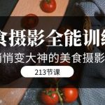 美食摄影-全能特训营，教你悄悄变大神的美食摄影必修课（8套课程-213节）-梦帆创业网