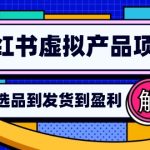 （12937期）小红书虚拟产品店铺运营指南：从选品到自动发货，轻松实现日躺赚几百-梦帆创业网