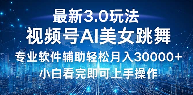 （12788期）视频号最新3.0玩法，当天起号小白也能轻松月入30000+-梦帆创业网