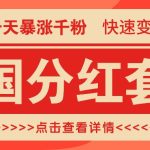 一个极其火爆的涨粉玩法，一天暴涨千粉的爱国分红套路，快速变现日入300+-梦帆创业网