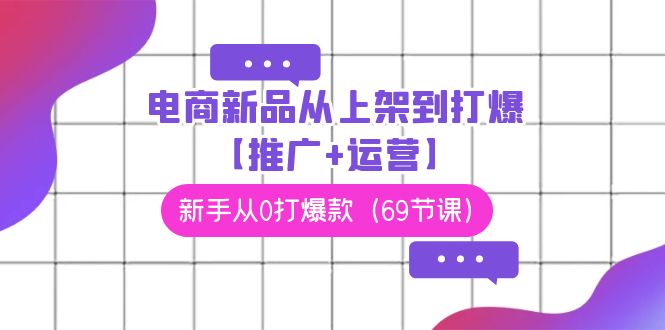 电商新品从上架到打爆【推广+运营】，新手从0打爆款（69节课）-梦帆创业网
