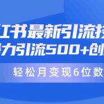 （9871期）日引500+月变现六位数24年最新小红书暴力引流兼职粉教程-梦帆创业网