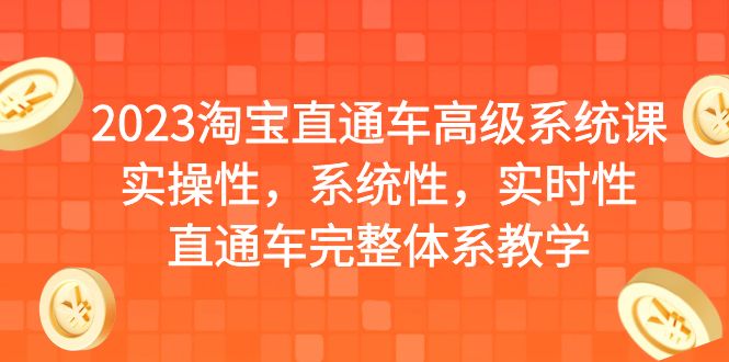2023淘宝直通车高级系统课，实操性，系统性，实时性，直通车完整体系教学-梦帆创业网