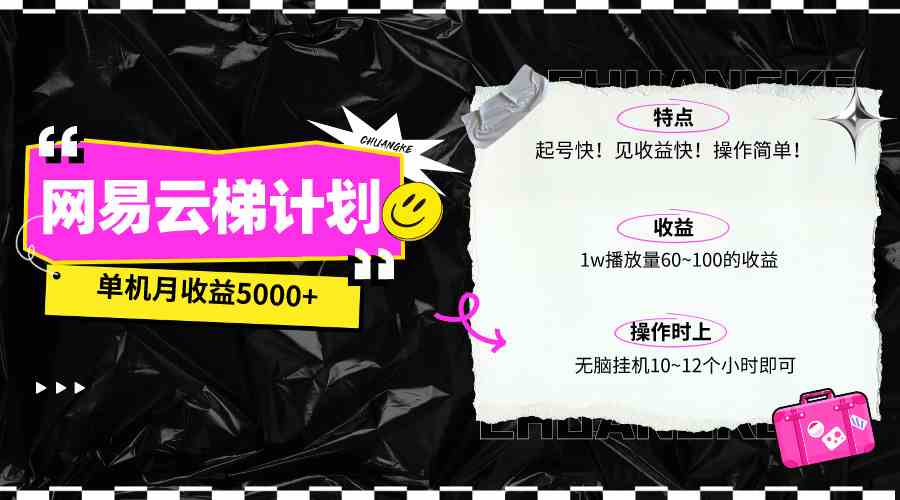 （10063期）最新网易云梯计划网页版，单机月收益5000+！可放大操作-梦帆创业网