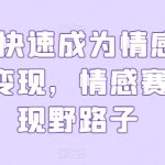 0基础快速成为情感博主实操变现，情感赛道变现野路子-梦帆创业网