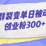 微信群裂变单日被动引流创业粉300+-梦帆创业网