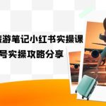 旅游小红人-旅游笔记小红书实操课，小红书旅游号实操攻略分享（8节课）-梦帆创业网