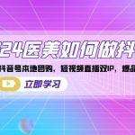2024医美如何做抖音，医美抖音号本地团购，短视频直播双IP，爆品引流-梦帆创业网