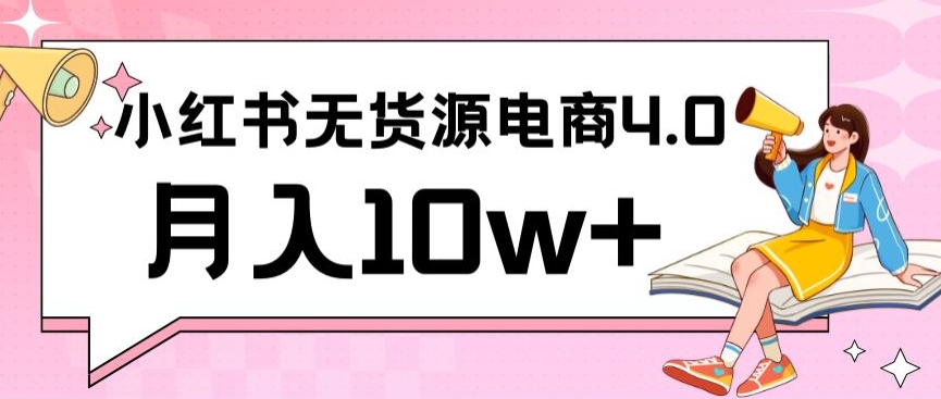 小红书新电商实战，无货源实操从0到1月入10w+联合抖音放大收益-梦帆创业网