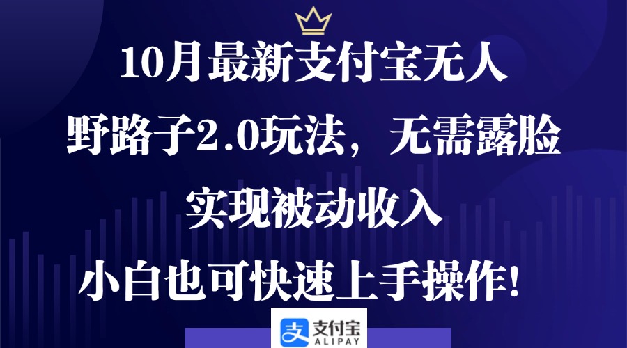 （12824期）10月最新支付宝无人野路子2.0玩法，无需露脸，实现被动收入，小白也可…-梦帆创业网