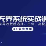 （9992期）无界系统实战课：全体系落地无界改版后选择、出价、高投产做付费引流-38节-梦帆创业网