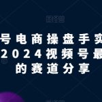 视频号电商实战教程，2024视频号最赚钱的赛道分享-梦帆创业网