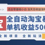 （12790期）2024淘宝暴力掘金，单机500-800，日提=无门槛-梦帆创业网