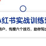 小红书实战训练营：精准定位用户，传授六个技巧，助你写出爆款笔记-梦帆创业网