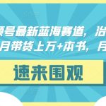 抖音&视频号最新蓝海赛道，治愈书籍带货，一个月带货上万+本书，月入2万＋-梦帆创业网