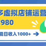 （10120期）拼多多虚拟店铺运营：小白也能日收入1000+-梦帆创业网