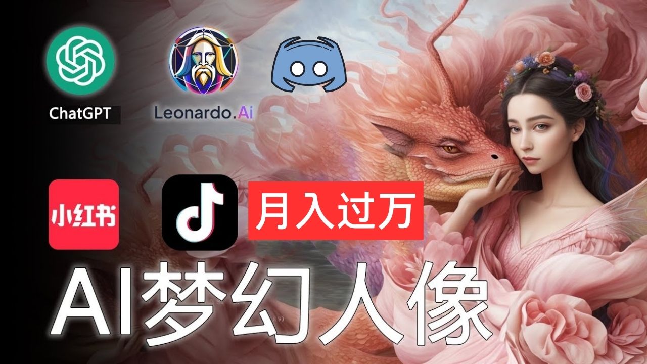 AI摄影梦幻人像：零基础也能月入过万的秘密-梦帆创业网
