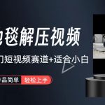 超冷门抖音短视频赛道-清洗地毯解压视频-简单无脑怼作品（教程+素材）-梦帆创业网