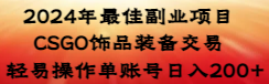 2024年最佳副业项目 CSGO饰品装备交易 轻易操作单账号日入200+-梦帆创业网