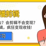 博主口播剪辑课，十天学会视频剪辑，解决变现问题疯狂收钱！-梦帆创业网