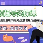 短视频起号实操课，AI运营型主播，底层逻辑/AI起号/运营晋级/主播进阶/80节课-梦帆创业网