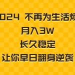 2024不再为生活烦恼 月入3W 长久稳定 让你早日翻身逆袭-梦帆创业网