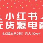 （9317期）小红书无货源新电商4.0版本从0到1月入10w+-梦帆创业网