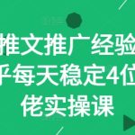 小说推文推广经验分享—知乎每天稳定4位数大佬实操课-梦帆创业网