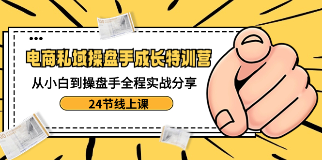 电商私域-操盘手成长特训营：从小白到操盘手全程实战分享-24节线上课-梦帆创业网