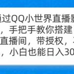 （9279期）通过OO小世界直播影视剧，搭建日不落直播间 带授权 不违规 日入300-梦帆创业网