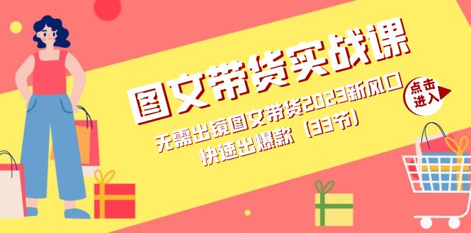 图文带货实战课：无需出镜图文带货2023新风口，快速出爆款（33节）-梦帆创业网